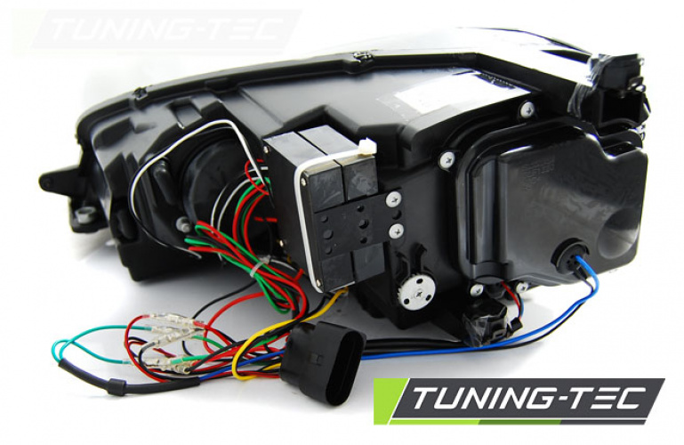 LED Tagfahrlicht Upgrade Scheinwerfer VW Golf 7 12-17 schwarz / chrom